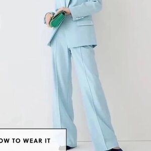 J.Crew Full Length Wide Leg Tuxedo Pant in Italian Wool for Women